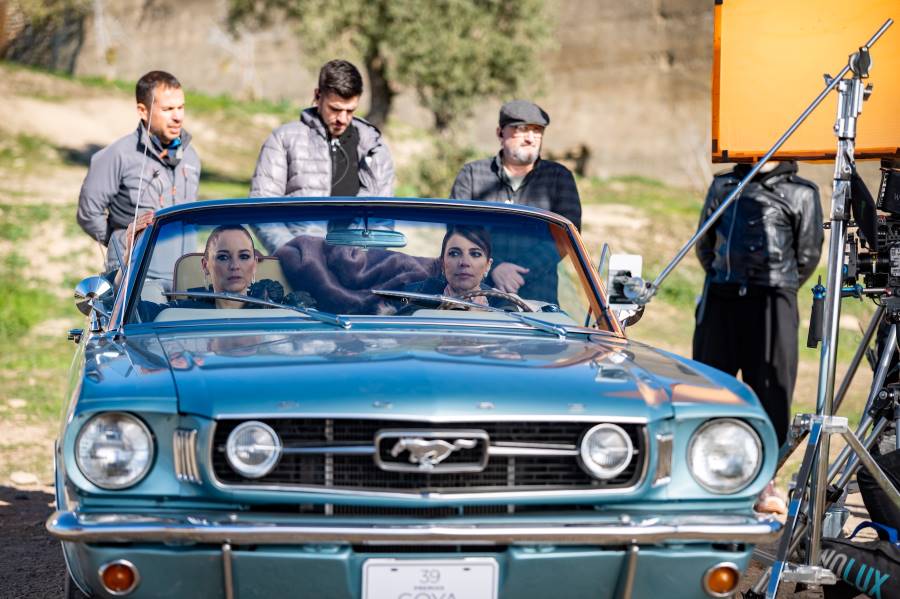 Maribel Verdú y Leonor Watling ruedan el spot de los Premios Goya en Granada
